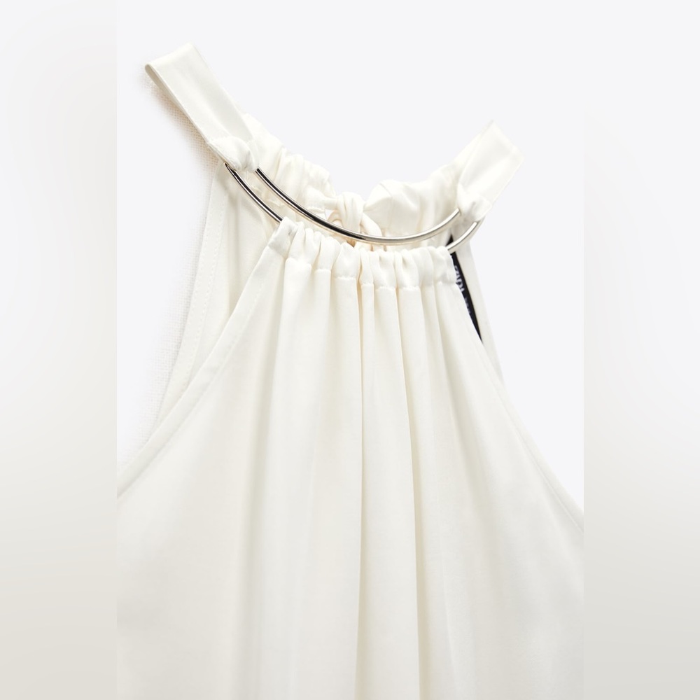 ZARA. Satin halter top - Picture 2 of 3